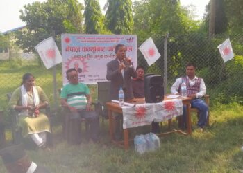 क्षेत्र १(क)मा एमाले उम्मेदवार थापाले थाले चुनावी अभियान