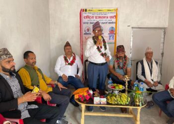 बेलडाँडीमा राप्रपाको प्रचार-प्रसार कार्यालय उदघाटन्, भ्रष्टाचार फाल्न युवालाई भोट : प्रदेश अध्यक्ष जोशी