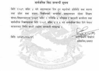 मतदानस्थल रहेको विद्यालयमा ४दिन बिदा गरिने