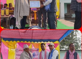 एन–प्यावसन बेलडाँडी युनिटद्वारा शिक्षा क्षेत्रमा योगदान पुर्याएका जोशी र साउदलाई सम्मान