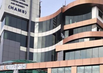 ह्याम्स हस्पिटलको छतमा अवतरण गर्ने क्रममा  हेलिकप्टर दुर्घटना