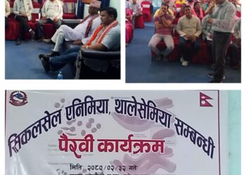 बेलौरीमा सिकलसेल एनिमिया सम्बन्धी पैरवी कार्यक्रम