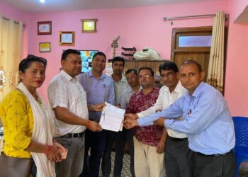 शिक्षक संघ बेलौरीद्वारा नगरपालिकालाई ज्ञापन