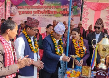 कृष्णपुर वडाध्यक्ष फुटबल प्रतियोगिता सामाजिक विकास मन्त्री द्धारा उद्धघाट्न