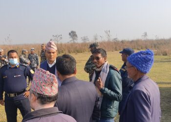 प्रमुख जिल्ला अधिकारीको टोलीद्वारा झिलमिला क्षेत्रको नेपाल– भारत सीमा अनुगमन