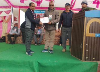 नगर स्तरीय राष्ट्रपति रनिङ शिल्ड प्रतियोगिताको उपाधी  लक्ष्मी माध्यामिक बिधालय जबदियालाई 