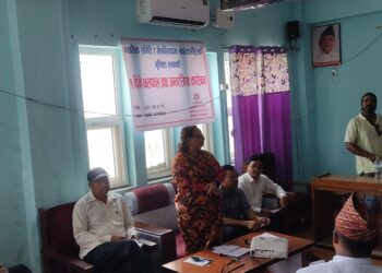 बेदकोट नगरको न्याय समिति र जिल्लाका संचारकर्मीविच अन्तरकृया