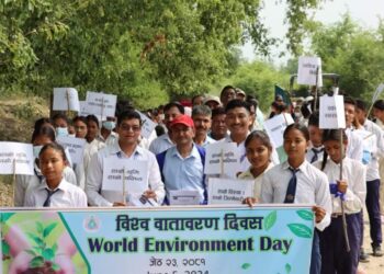 विश्व वातावरण दिवसको अवसरमा लालझाडीमा बृक्षारोपण