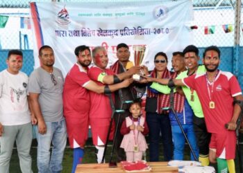 एम्पुटी फुटबल प्रतियोगिता सम्पन्न, सगरमाथा लाई उपाधि  नेपाल आर्मी क्लब सटन देथमा सगरमाथा फुटबल क्लब संग पराजित