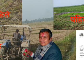 बेलडाँडी ५ झिलमिलाको सिमसार जमिनमा दुईदशक पछि चल्यो टेक्टर, नहर नभए पुरानै उर्बरा भूमिहुने : किसान