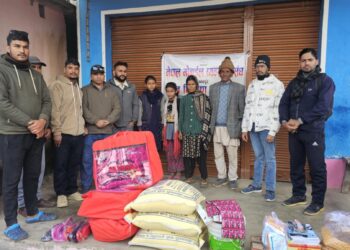 नेपाल मोवाईल व्यवसायी संघ कञ्चनपुरद्वारा मडै परिवारलाई राहत सहयोग