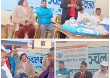 प्रेस चौतारी नेपाल कञ्चनपुरद्वारा अनाथालयमा फलफूल, खाद्यान्न र शैक्षिक सामग्री वितरण