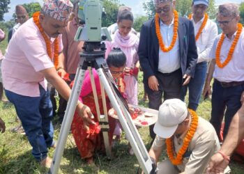 भीमदत्त १३ मा ऐलानी जग्गा नापजाँच शुरु