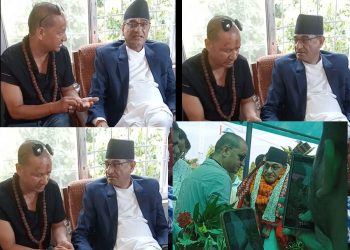 चवन्नी बजारका अध्यक्ष खत्रीले गृहमन्त्री लेखकलाई भने, ‘दैजी बेलडाँडी हुलाकी सडक २४सै घण्टा खुला गर्नुपर्छ’