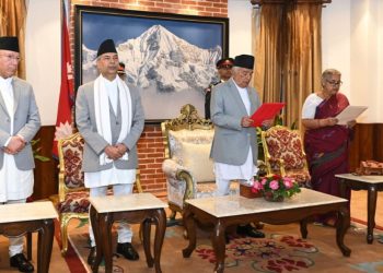 नवनियुक्त प्रधानमन्त्री सुशीला कार्कीले गरे शपथग्रहण