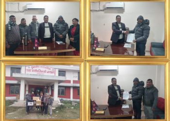पुनर्वास नगरपालिकालाई बहाई समुदायको सामग्री सहयोग