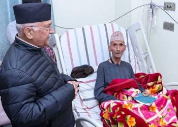 केपी शर्मा ओलीलाई पितृ शोक, ९७ वर्षका मोहनप्रसाद ओलीको निधन