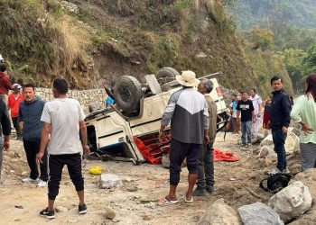 लमजुङमा जिप दुर्घटनामा  परि  २ जनाको मृत्यु, १२ जना घाइते