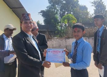 कक्षा-८ मा बैवाहका गोरख बहादुर बने पालिका उत्कृष्ट, विद्यालयको गौरव