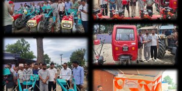 बेलडाँडीका किसानलाई कृषि यन्त्र तथा सामग्री हस्तान्तरण