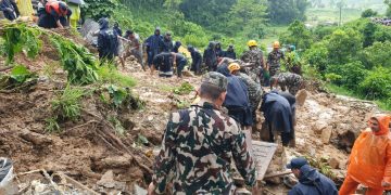 दोलखामा पहिरोको दुःखद घटना : चार महिनाकी शिशुको मृत्यु, आमा गम्भीर घाइते
