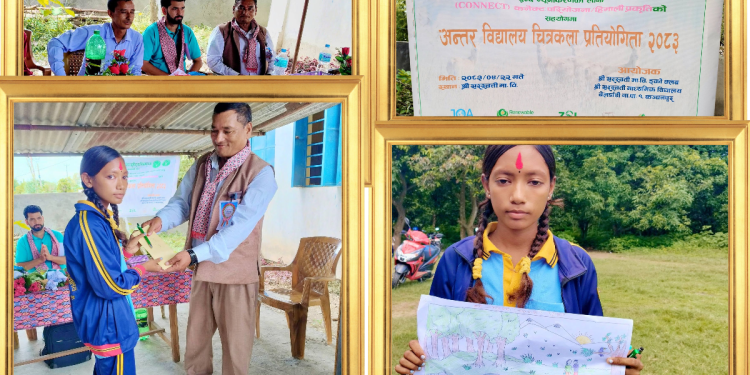 अन्तर विद्यालय चित्रकला प्रतियोगितामा गणेश माविकी छात्रा अन्सु सार्की प्रथम
