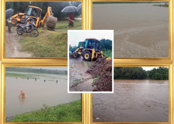 चौधर र झरना खोलामा पानीको बहाव बढ्दै, बेलडाँडीवासीलाई सतर्क रहन आग्रह