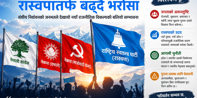 रास्वपाको उदयले बदलियो राजनीतिक समीकरण,पुराना दललाई जनमतको धक्का